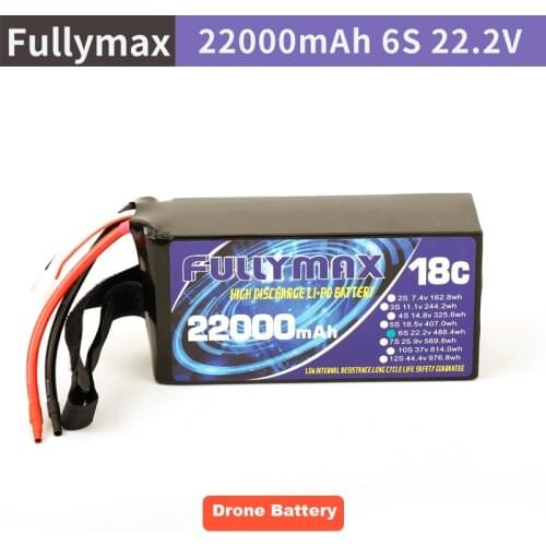 Fully MAX High Discharge LI-PO Battery 18C 6S 22.2 488.4wh 22000Mah Battery For Agricultural Drone