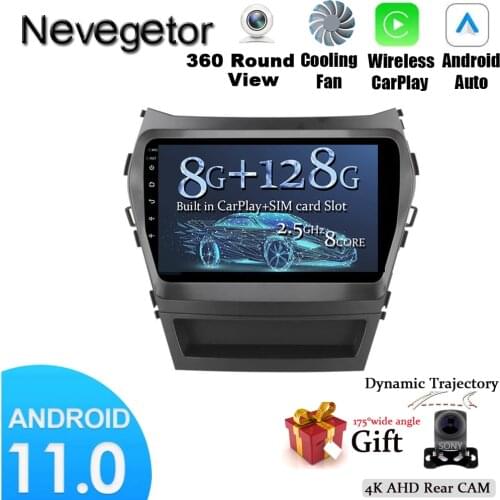 Android11.0 For Hyundai IX45 Santa fe 2013 Car Radio Multimedia Video Player GPS Navigation NO DVD 2 Din Octa-Core 4G