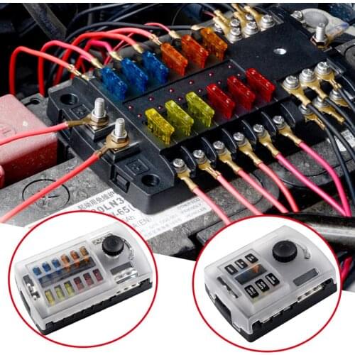 Fuse Box LED Switch Panel With Fuse Box For Marine Boat Holder Digital Voltmeter Dual USB Port ZH-1222A1/ZH-1222A2Accessories
