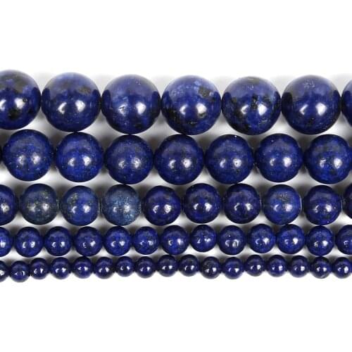 6 8 10mm Lapis lazuli Stone Beads Round Natural Stone Beads For Jewelry Making DIY Loose Spacer Beads Bracelet Necklace Handmade