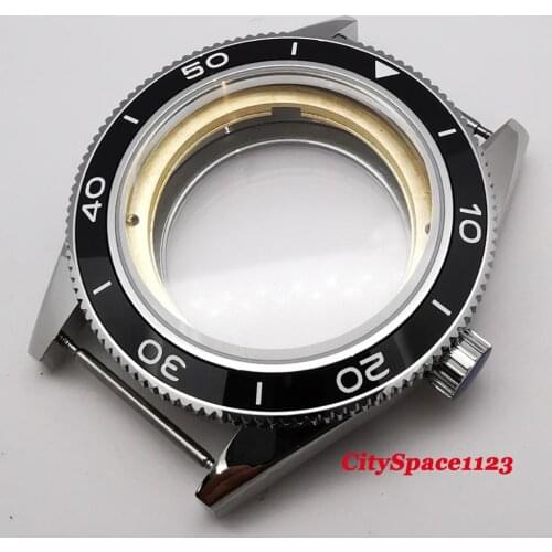 Corgeut 41mm Sapphire Ceramic Bezel 316L SS Watch Case fit Miyota 8215 8205,ETA 2836,DG2813 mechanical watch waterproof