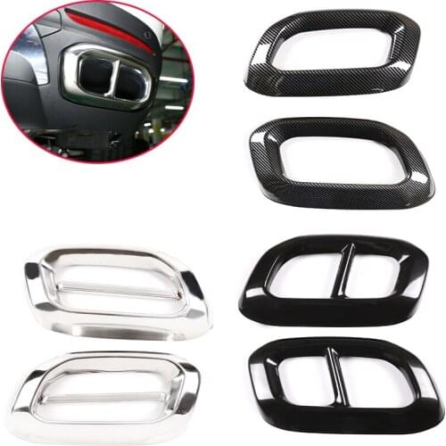 2Color For Mercedes Benz GLE350 GLE450 GLC GLS W167 X253 X167 2020 Muffler Exhaust Pipe Tail Cover Trim Car Accessories Exterior