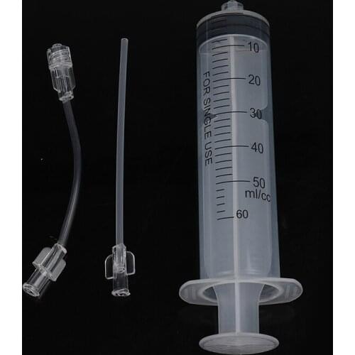 60ml Bicycle Tubeless Tire Liquid Injection Tool MTB Road Bike Tubeless Sealant Injector UST Tyre No Inner Tubes Valve Core Tool