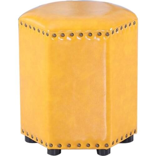 Home decor leather stool living room sofa fashion creative wooden fitting room stools chair bench chair