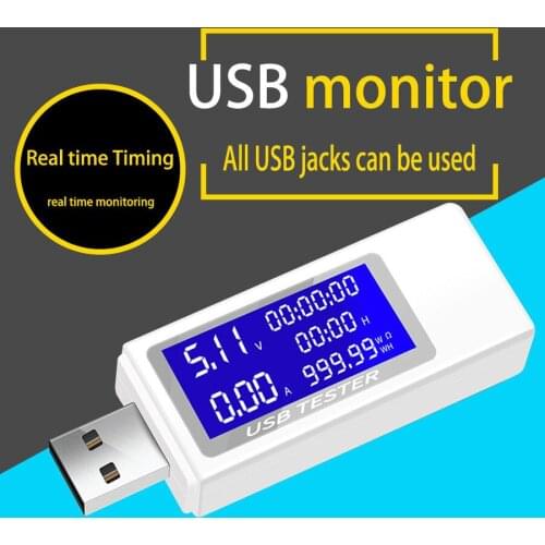 Kphrtek 1pc USB Tester Digital Voltmeter Current Voltage Charger Capacity Detector Indicator