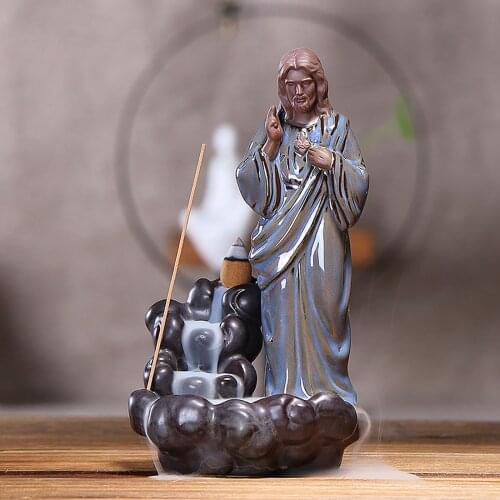 Creative Tower Incense Ceramic Burner Incense Burner Backflow Incense Burner Aromatherapy Exhaust Smoke Reflux Incense Burner