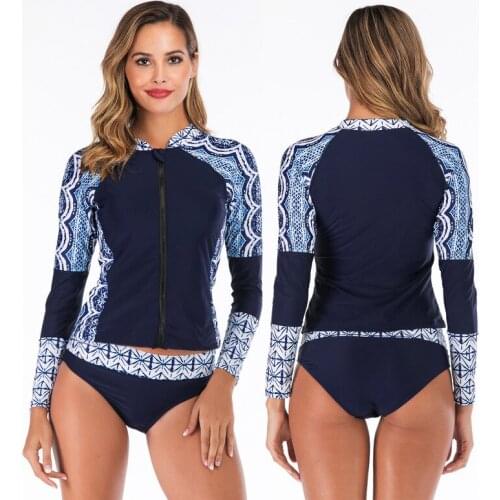 Swimsuit Bikini Suit Sport Women Bathing Suits 2019 Kite Surf Rash Guard Swimsuits Summer For Girls Euro Long Sleeve Swimming