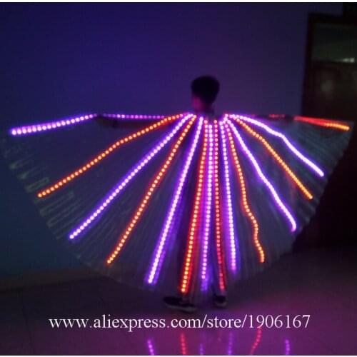 Fashion Led Luminous Party Dress Cloak LED Light Up Growing Stage performance Ballroom Costume