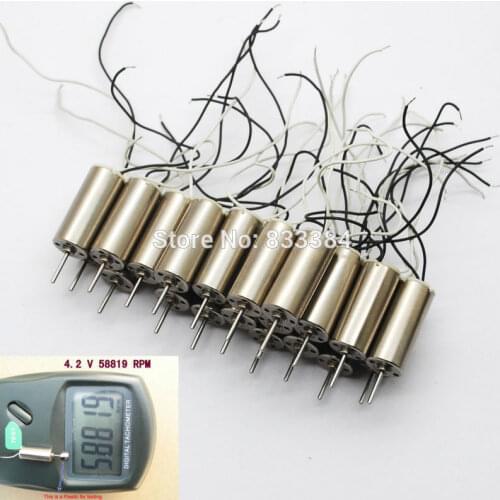 100pcs 7x16mm 716 motor high speed magnetic Double Coreless Motor for toy 3.7V1.8A 50000RPM 4.2V2A 55000RPM free shipping