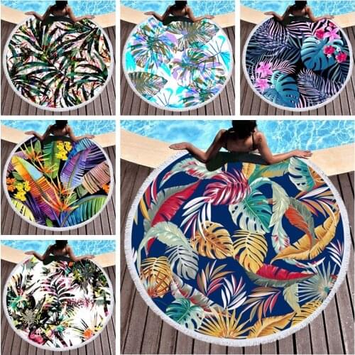 Sand free Beach Towel With Tassel Bath Shower Towel Printed print Microfiber Picnic Yoga Mat Blanket Carpet