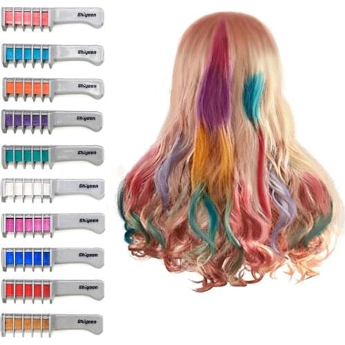 6 Piece One Set Disposable Hair Dye Washable Hand Holding Comb Makeup Party And Hair Salon Cosplay