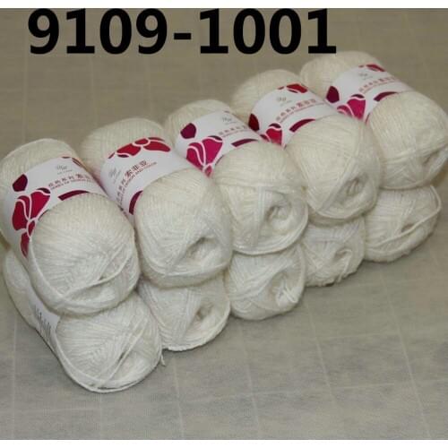 SALE 10 BallsX50g 4ply Mohair Ribbing Wool hand Yarn Knitting Soft 9109-1001