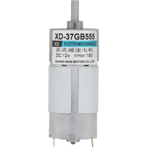 12V24V XD-37GB555 miniature DC gear reducer motor 15W low speed brush motor can be reversible motor adjustable speed motor