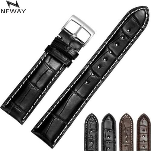 100% Genuine Crocodile Skin For Rolex Omega IWC DW 14mm 16mm 18mm 20mm 22mm Watch Strap American Alligator Leather Watch Band