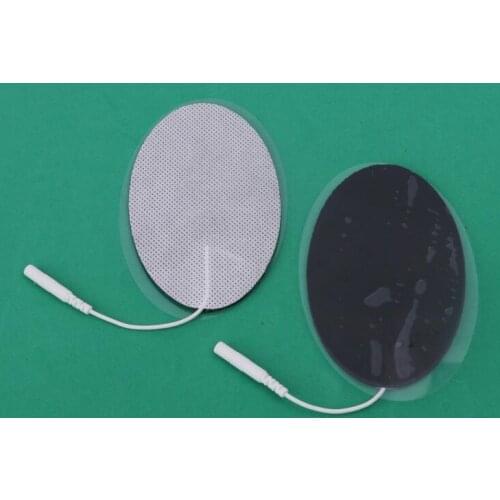 Self-Adhesive Oval non-woven electrodes pads physical therapy tens unit pads with 2.0MM pin 50X90mm