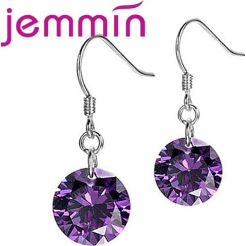 Concise Geometric 925 Sterling Silver Stud Earrings For Women Accessories Cubic Zircon Birthday Gifts Jewelry Pierced Ear Bijoux