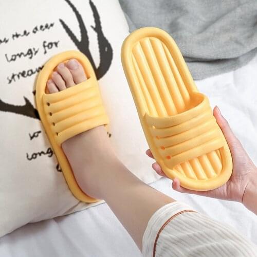 2021 Women Thick Platform Slippers Summer Indoor Slides Non-slip Bathroom Bathing Fashion Soft Sole EVA Sandals Slippers men