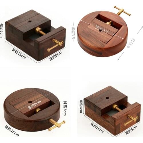 HQ Luxury Indonesia Ebony Wood+Pure Copper Rod Woodworking Tool Table Bench Vise Vice Seal Stone Holding Cutting Clamp Tool