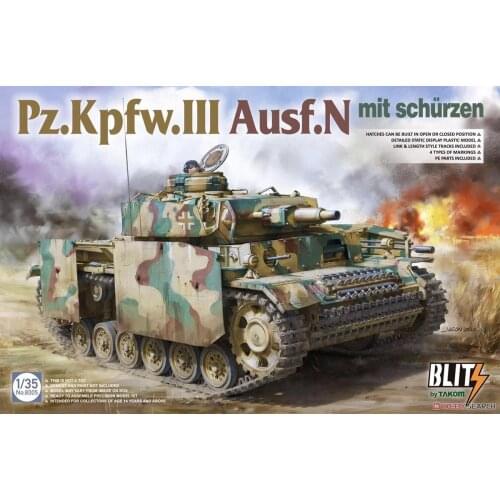 Takom 8005 1/35 Pz.Kpfw.III Ausf.N mit Schürzen Tank 2020 MODEL