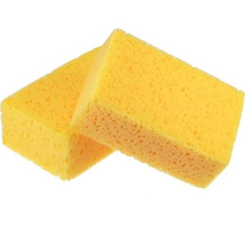 Uxcell Knockdown Texture Sponge 6.3"x3.9" Faux Sponge Painting Supplies Yellow 2Pcs