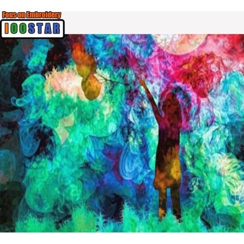 Needlework Diy Diamond Painting Cross Stitch Colors Dream&Girl Painting Diamond Embroidery Square/Round Diamond Mosaic Pictures