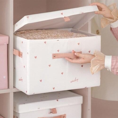 Large Capacity Storage Boxes With Lids Folding Storage Box Closet Organizer Clothes Toys Sundries Organizer Box