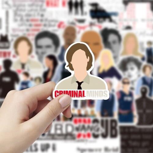 10/50Pcs Criminal Minds TV Series Cartoon Graffiti Stickers DIY Notebook Scooter Luggage Laptop Waterproof Stationery Sticker