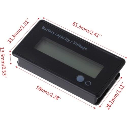 12V-84V Lead-acid Battery Capacity Indicator Voltage Meter Voltmeter LCD Monitor P31D