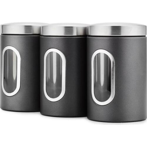 3pcs Tea Box Tinplate Storage Boxes Portable Tea Organizer Tank Coffee Container Kitchen Jar Tea Caddy Snacks Organizer Cans