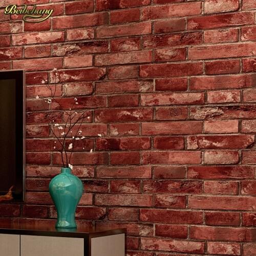 Beibehang 3d brick wallpapers antique brick brick wallpaper Chinese nostalgia restaurant hotel backdrop retro vintage wallpaper
