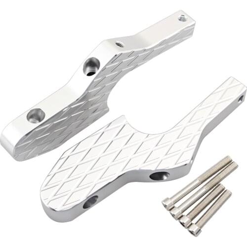Aluminum Chrome Motorcycle Passenger Foot Peg Extension Bracket For Vespa GT GTS GTV 60 125 150 200 250 300 300ie Universal