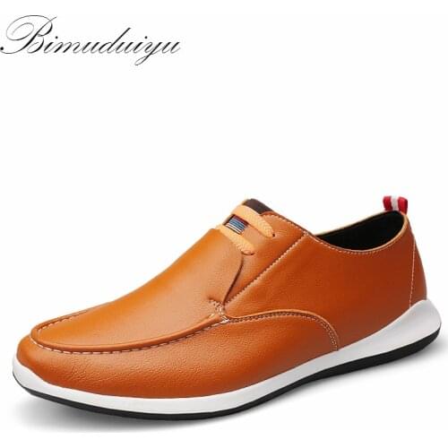 BIMUDUIYU Four Seasons Shoes Perfect Design Overshoes Leather Mens Shoes Soft Bottom Casual Shoes Mens Large ultra light 38-47