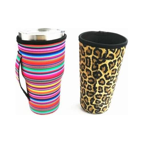 FAST SHIPPING Leopard Print Rainbow Water Bottle Cover Neoprene Insulated Sleeve bag Case Pouch for 30oz Cup