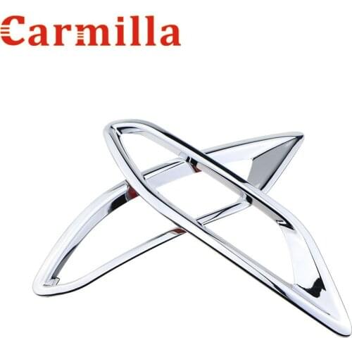 Carmilla 2pcs/set ABS Chrome Car Rear Fog Lights Cover Fog Lamp Frame Sticke for Honda Vezel HR-V HRV 2014 2015 2016 Accessories