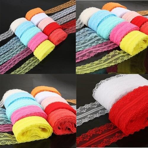 Stretch Elastic Lace Ribbon 40mm Wide White Lace Embroidered Cotton Elasticity Lace Trim Trimmings Clothing Underwear for Sewing