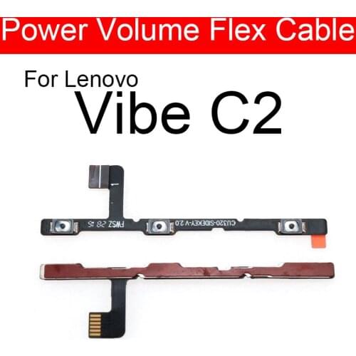 Power & Volume Flex Cable For Lenovo Vibe C2 K10a40 Power Button Switch & Volume Side Keypads Flex Ribbon Replacement Repair