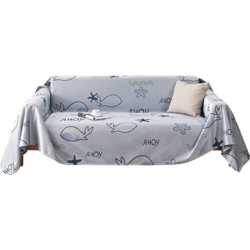 GY4129 Gyrohome Geometric WhaleBlanket Ice Silk Seats Summer Sofa Decorative Slipcover Stitching Rug Tapestry Carpet Home&Living