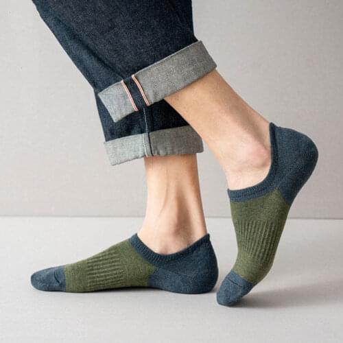 Quality Mens Socks Man Pure Cotton Socks Men Anti Odor Invisible Thin Slip Sports Boat Socks Summer Meias