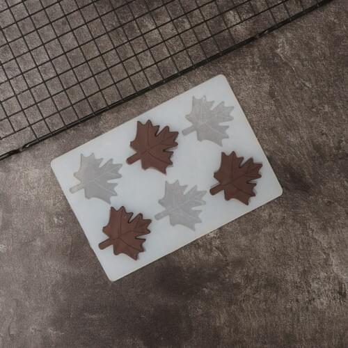Maple Leaf Shape Silicone Chocolate Mold Cake Decorating Tools Leaves Shape Transfer Sheet Mould Cake Top Decotation
