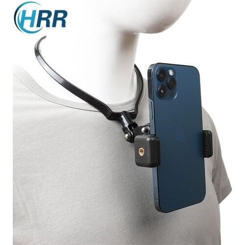 Neck Holder Mount for GoPro Hero 9 8 7 6 5 4 AKASO DJI Action Camera and iPhone Phone Samsung Xiaomi Video Shoot Accessories