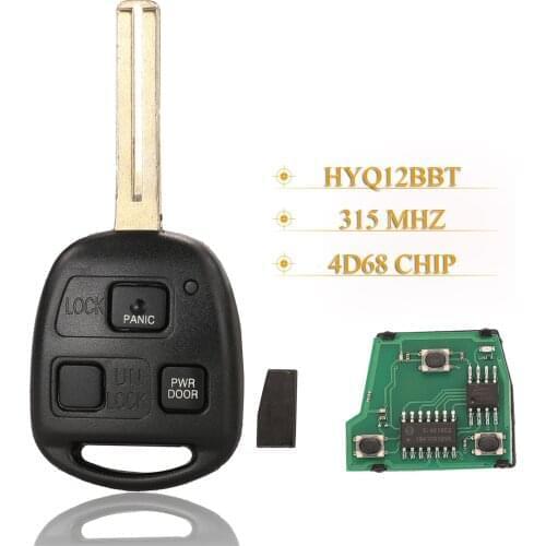 Kutery 5pcs/lot 3 Buttons Remote Key 315MHZ HYQ12BBT 4D68 Chip For Lexus RX330 RX350 LS430 ES330 SC430 Fit Toyota