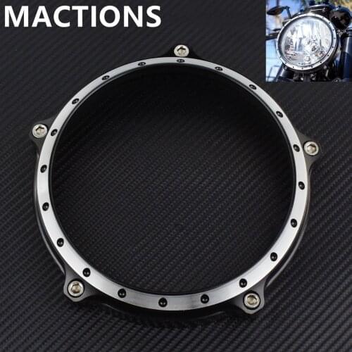 Motorcycle Vintage 5.75" Headlight Lamp Bezel Trim Ring Cover Black For Harley Sportster XL 883 883N 1200 2004-2014