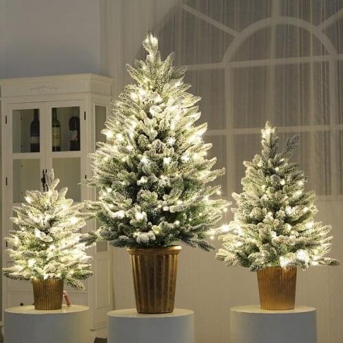 2021 new Christmas decorations mini snow pointed tree Christmas tree window shopping mall props scene creative home decoration