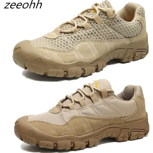 New Outdoor Men Hiking Shoes Waterproof Breathable Tactical Combat Army Boots Desert Training Sneakers Anti-Slip Trekking Shoes