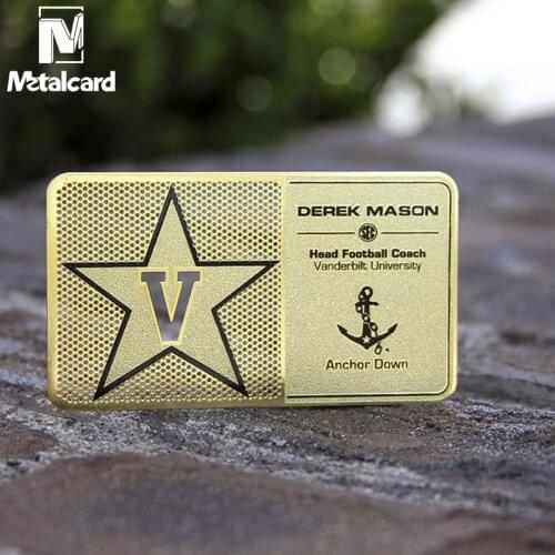 Hollow stainless steel business card plating gold business card custom business card design