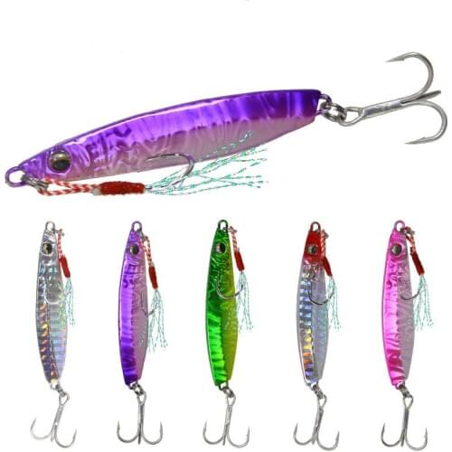 Shore Hard Metal Slow Pitch Jigging Sea Fishing Boating Fishing Lures Jigs Bait Type Artificial Bait 18g 25g 35g 45g
