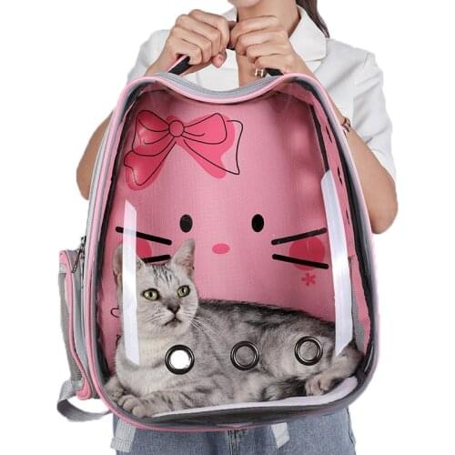 Cat Carrier Backpack Bags Breathable Pet Carriers Small Dog Cat Backpack Travel Space Capsule Cage Pet Transport Bag for Cats