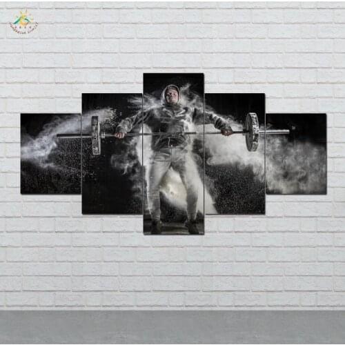 Weightlifters Modern Canvas Art Prints Poster Wall Painting Home Decoration Artwork Wall Art Pictures for Bedroom 5 PIECES