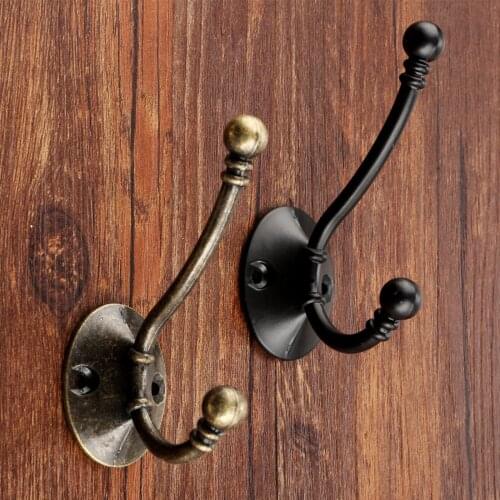 Antique Wall Hook Zinc Alloy Wall Hanger Hat Coat Robe Clothes Hat Bathroom Kitchen Hooks Hanger Furniture Hardware
