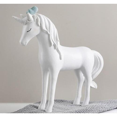 UNICORN PUT A MODERN NORDIC LIVING ROOM CRAFTS CREATIVE SIMPLE PERSONALITY RESIN ANIMAL DECORATION